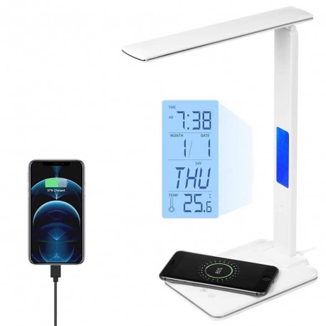 Светодиодная настольная лампа с беспроводной зарядкой  оптом-1