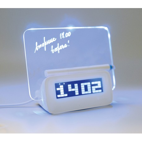 Светящийся LED будильник с доской для записей  оптом-2
