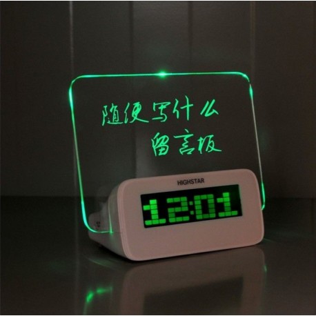 Светящийся LED будильник с доской для записей  оптом-6