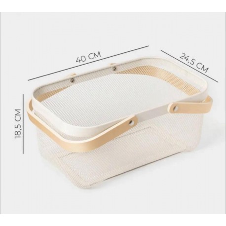 Корзина для хранения вещей Скандинавия для ванной, 39 х 24.5 х 18 см-2