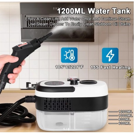 Компактный многофункциональный пароочиститель GERMAN QUALITY STEAM CLEANER оптом-4