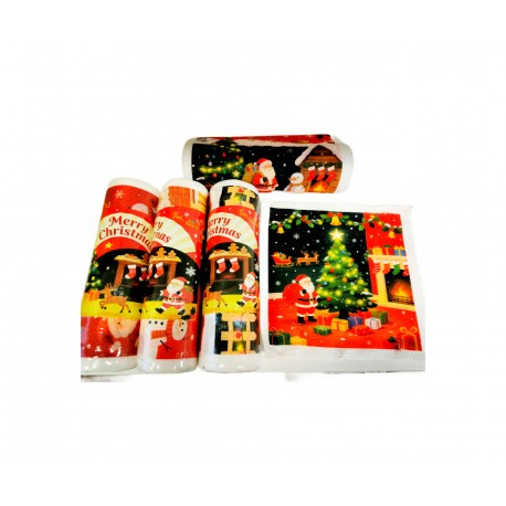 Многоразовые кухонные полотенца Merry Christmas для уборки с рисунком оптом-1