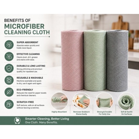 Салфетки OUHEY Napkins Microfibre Wipes для кухни, посуды из микрофибры 20 шт оптом-3