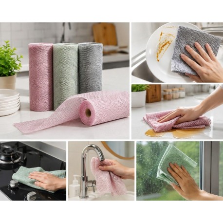 Салфетки OUHEY Napkins Microfibre Wipes для кухни, посуды из микрофибры 20 шт оптом-5