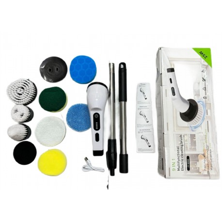 Электрическая щетка-швабра 9 в 1 для уборки с насадками-1