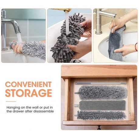 Щетка для удаления пыли 3 в 1 с телескопической ручкой  оптом-8