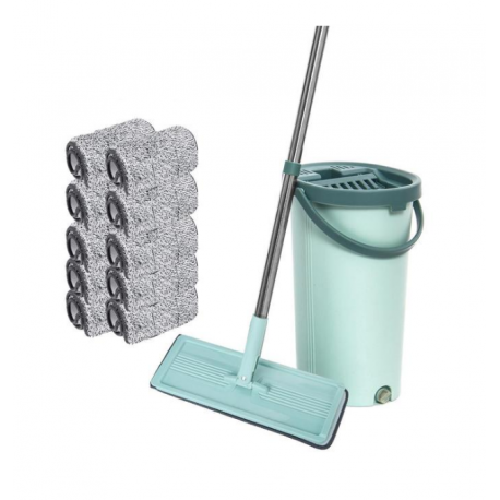 Швабра с отжимом и ведром для мытья полов 8 л  оптом-1