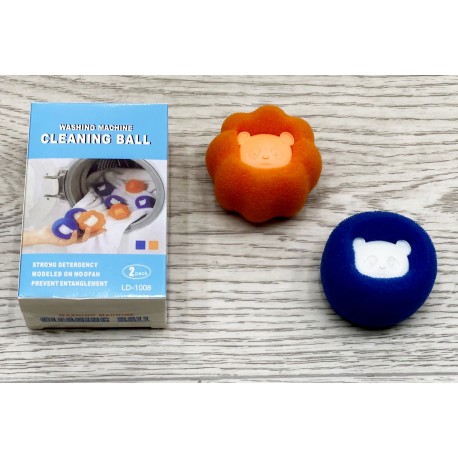 Многоразовый шарик Washing Machine Cleaning Ball LD-1008 для стирки пуховиков, шерсти, 2 шт  оптом-5
