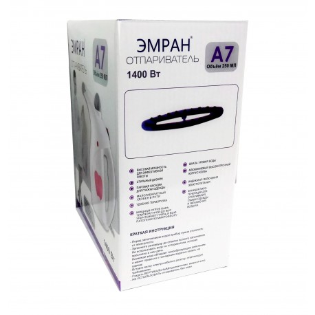 Отпариватель-парогенератор ЭМРАН А7 для одежды, ручной с насадкой, 1400Вт, 250 мл  оптом-3