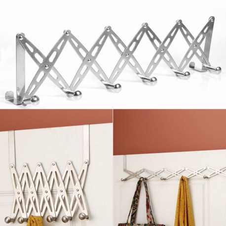 Раздвижная вешалка на дверь с крючками для одежды  оптом-5