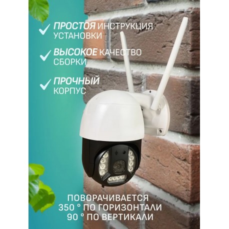 Наружная мини-купольная IP камера видеонаблюдения FD WIFI UIO V380 Pro с ночной съемкой, датчиком движения и сигнализацией  оптом-9
