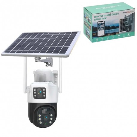 Поворотная IP Камера 4G с 2 объективами на солнечной батарее оптом-1