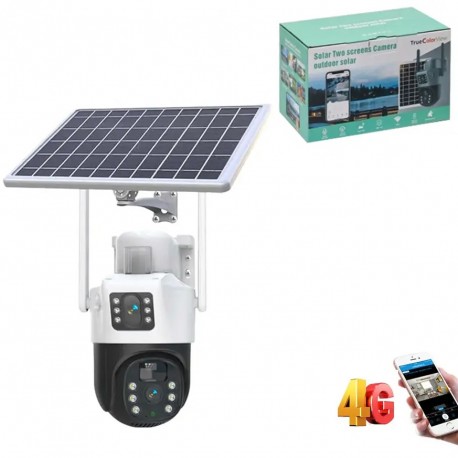Поворотная IP Камера 4G с 2 объективами на солнечной батарее оптом-2