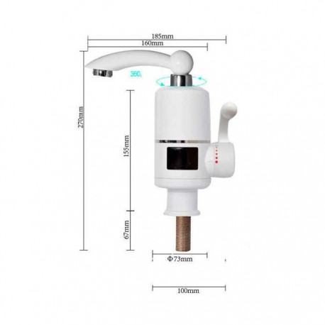 Водонагреватель проточный с дисплеем  оптом-1