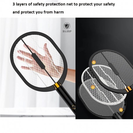 Светодиодная лампа-ловушка Ракетка 3 в 1 для насекомых и комаров  оптом-1