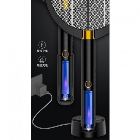 Светодиодная лампа-ловушка Ракетка 3 в 1 для насекомых и комаров  оптом-3