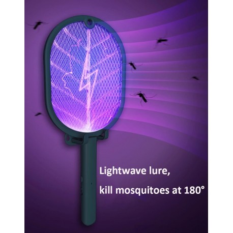 Светодиодная лампа-ловушка Ракетка 3 в 1 для насекомых и комаров  оптом-6