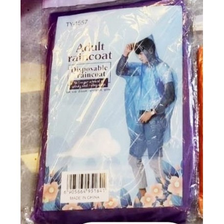 Плащ-Дождевик Adult Raincoat TY-1557 с капюшоном-2