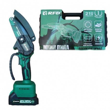 Аккумуляторная Мини Цепная Пила RFD 21В, 2 полотна