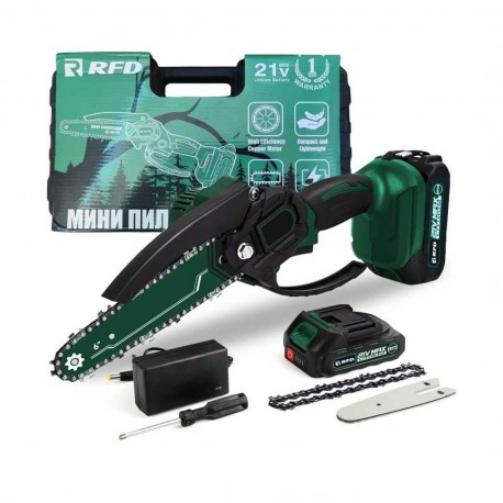 Аккумуляторная Мини Цепная Пила RFD 21В, 2 полотна-3