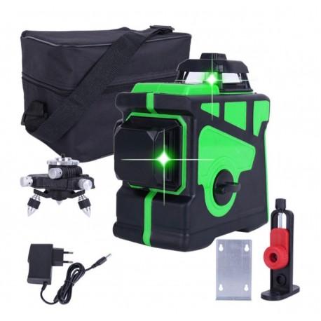 Лазерный уровень 360 градусов строительный 3D/12 в чехле  оптом-9