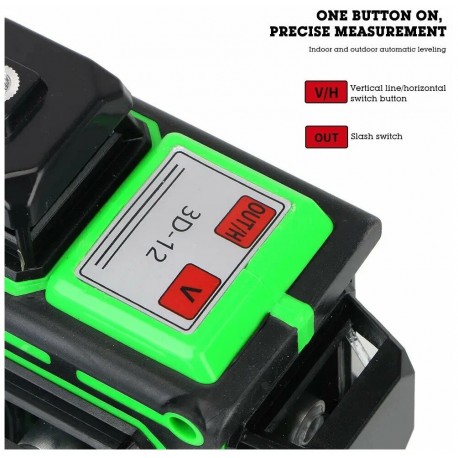 Лазерный уровень 360 градусов строительный 3D/12 в чехле  оптом-3