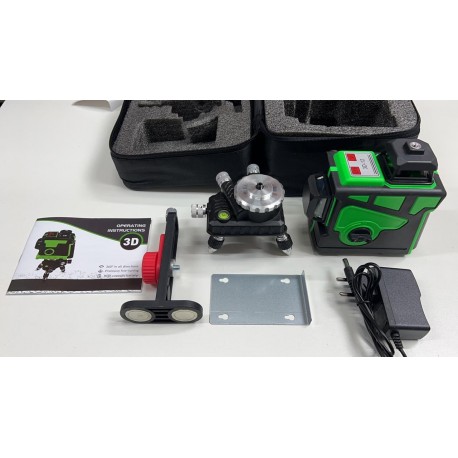 Лазерный уровень 360 градусов строительный 3D/12 в чехле  оптом-10