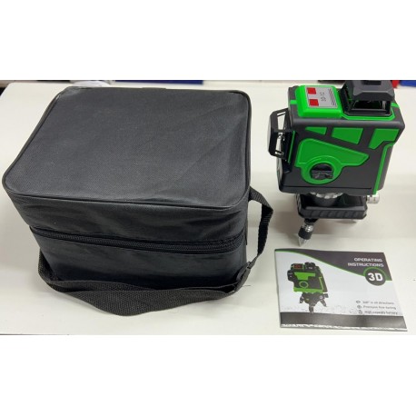 Лазерный уровень 360 градусов строительный 3D/12 в чехле  оптом-11
