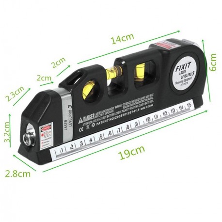Лазерный уровень 4 в 1 Fixit Laser Level Pro 3 с рулеткой  оптом-4