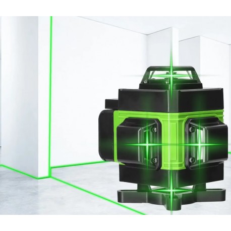 Линейный лазерный уровень 4D GREEN 16 LINE LASER LEVEL самонивелирующийся с 16 лазерами  оптом-4
