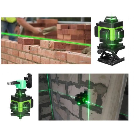 Линейный лазерный уровень 4D GREEN 16 LINE LASER LEVEL самонивелирующийся с 16 лазерами  оптом-2