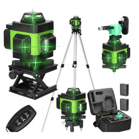 Линейный лазерный уровень 4D GREEN 16 LINE LASER LEVEL самонивелирующийся с 16 лазерами  оптом-3