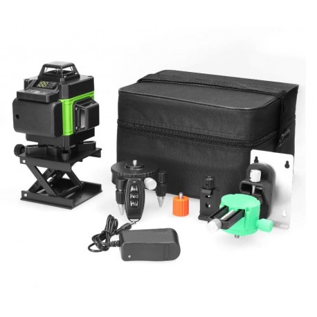 Линейный лазерный уровень 4D GREEN 16 LINE LASER LEVEL самонивелирующийся с 16 лазерами  оптом-6