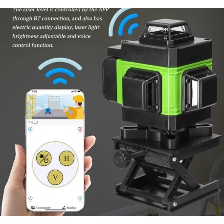 Линейный лазерный уровень 4D GREEN 16 LINE LASER LEVEL самонивелирующийся с 16 лазерами  оптом-11