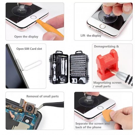 Набор инструментов для точных работ 115 в 1  оптом-9