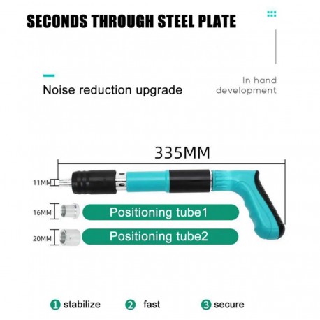 Пневматический гвоздезабивной пистолет для бетона, 100 круглых гвоздей  оптом-3