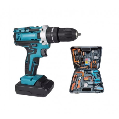 Шуруповерт-дрель с набором инструментов, 54 предмета  оптом