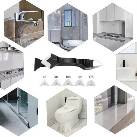 Силиконовый скребок для стекольного герметика с 4 насадками  оптом-3