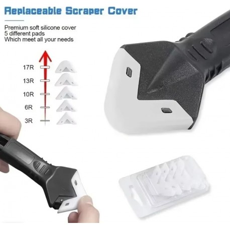 Силиконовый скребок для стекольного герметика с 4 насадками  оптом-6