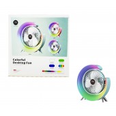 Переносной Портативный Вентилятор Colorful Desktop Fan с подсветкой 