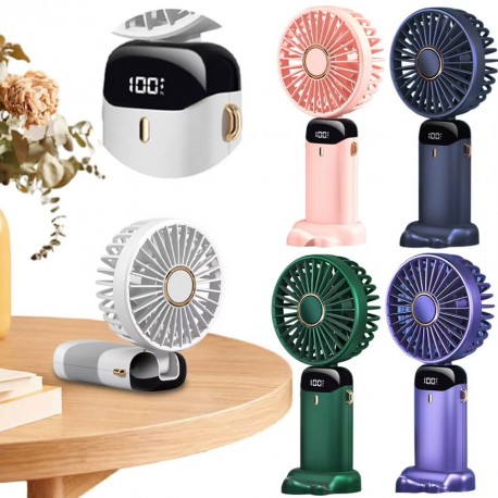 Мини-вентилятор аккумуляторный  для дома, офиса и улицы, 5 скоростей-1