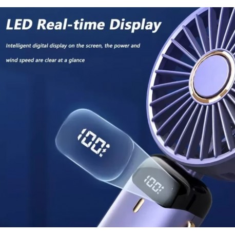 Мини-вентилятор аккумуляторный  для дома, офиса и улицы, 5 скоростей-4