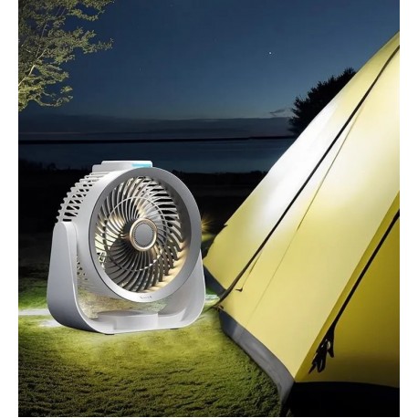 Настольный круглый вентилятор DESKTOP CIRCULAR FAN F238 13х16см с подсветкой  оптом-3