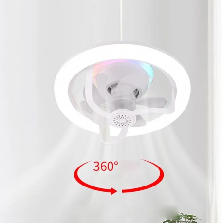 Потолочный вентилятор светильник E27, с дистанционным управлением  оптом-8