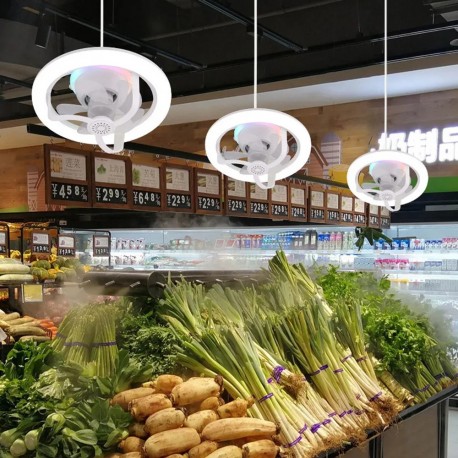 Потолочный вентилятор светильник E27, с дистанционным управлением  оптом-9