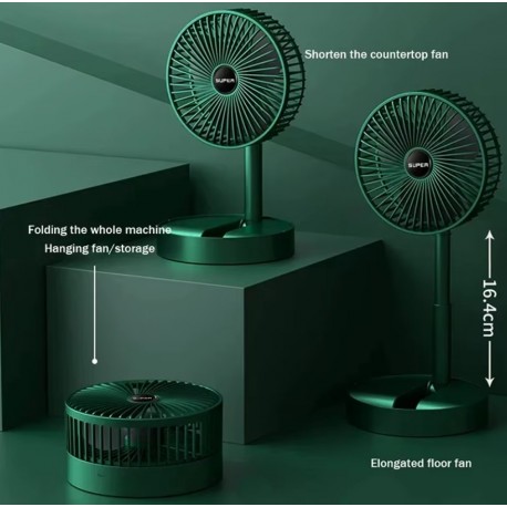 Складной вентилятор настольный аккумуляторный для дома, офиса-6
