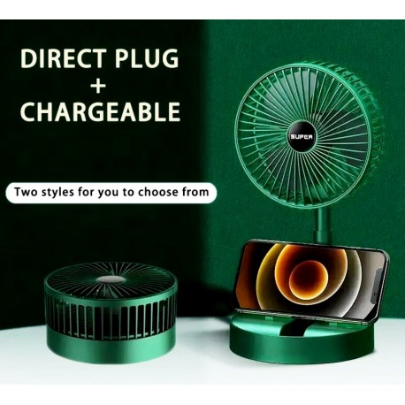 Складной вентилятор настольный аккумуляторный для дома, офиса-3
