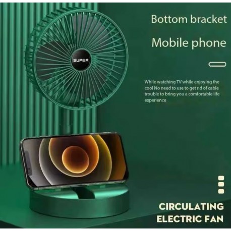 Складной вентилятор настольный аккумуляторный для дома, офиса-5