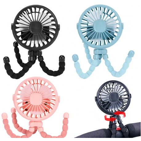Мини-вентилятор для детской коляски с гибким штативом-2
