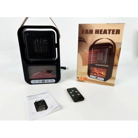 Портативный электрический обогреватель-камин с пультом FAN HEATER  оптом-2